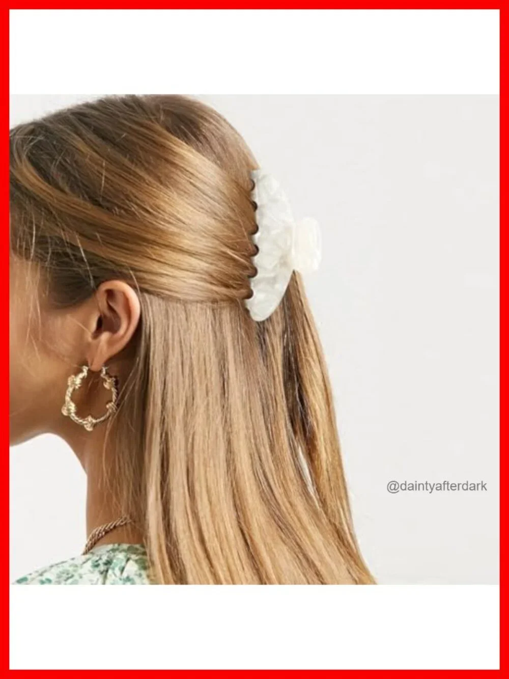 Large Acetate Non-Slip Hair Claw Clip for Thick Hair, French Design